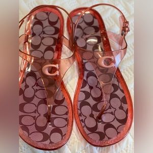 COACH Natalee thong sandal in pink